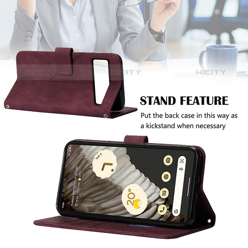 Handytasche Stand Schutzhülle Flip Leder Hülle Y02B für Google Pixel 8 5G