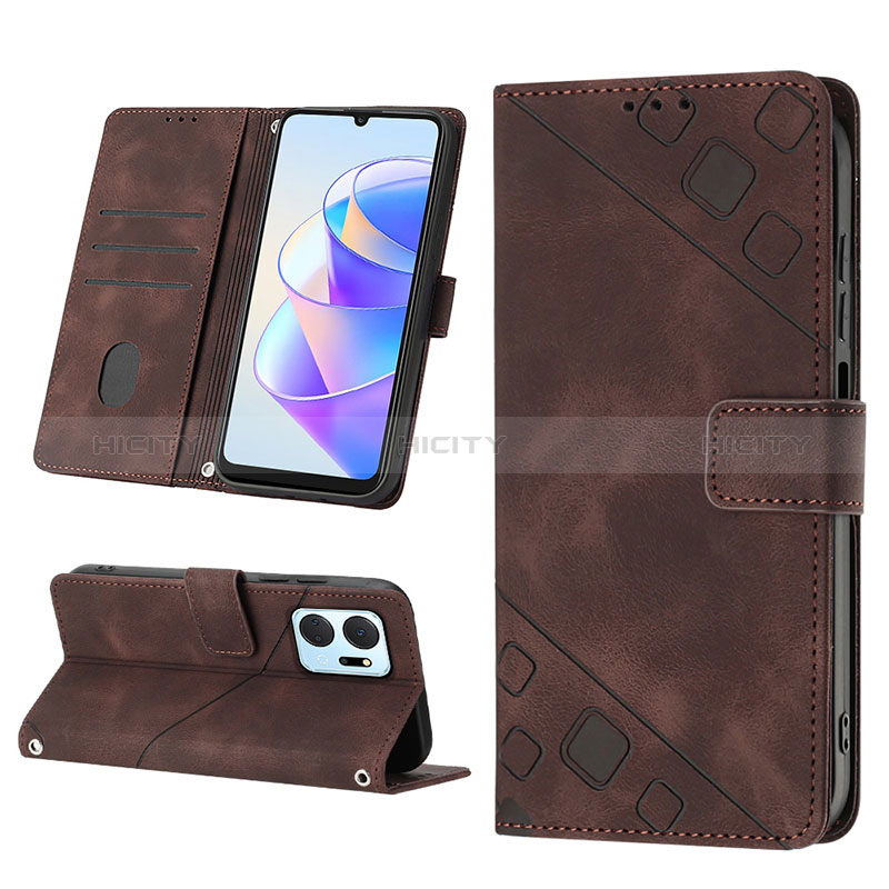 Handytasche Stand Schutzhülle Flip Leder Hülle Y02B für Huawei Honor X7a