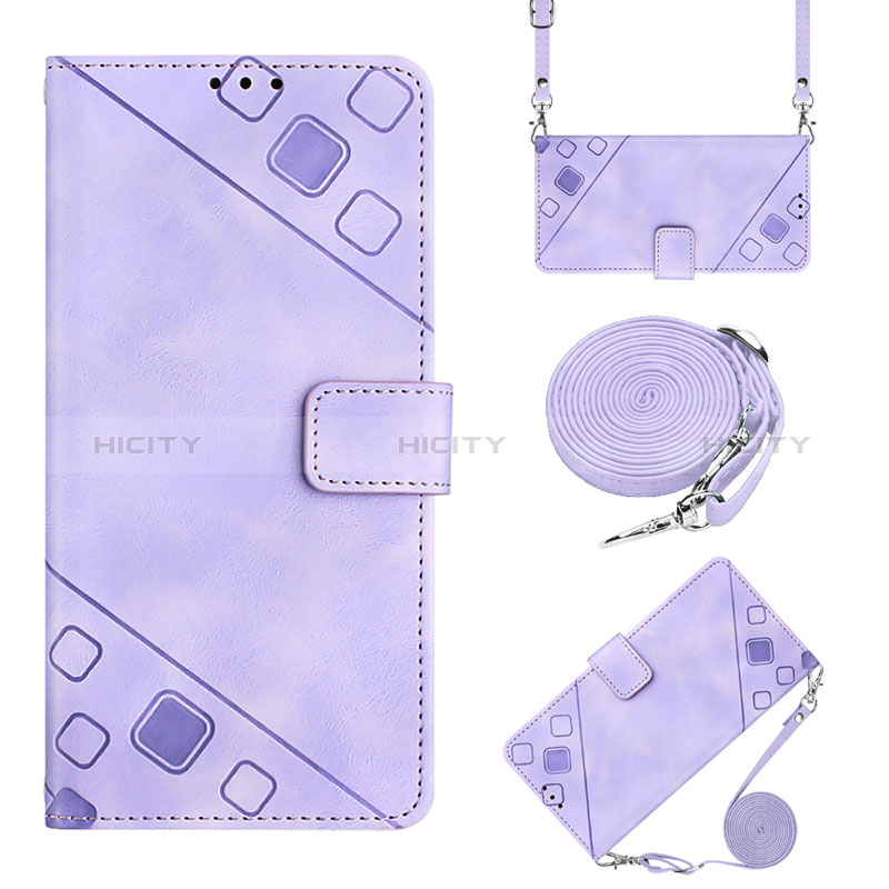 Handytasche Stand Schutzhülle Flip Leder Hülle Y02B für Huawei Honor X7a Violett