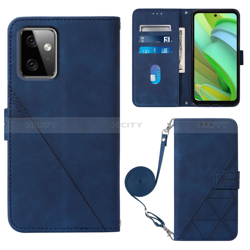 Handytasche Stand Schutzhülle Flip Leder Hülle Y02B für Motorola Moto G Power 5G (2023) groß