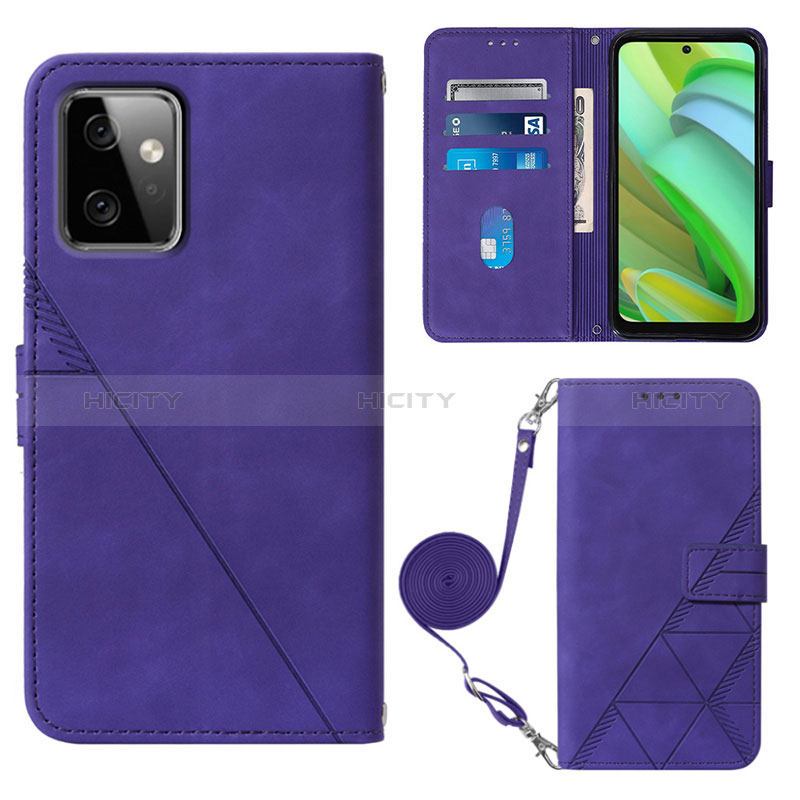 Handytasche Stand Schutzhülle Flip Leder Hülle Y02B für Motorola Moto G Power 5G (2023) groß