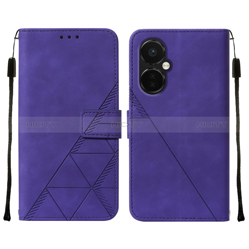 Handytasche Stand Schutzhülle Flip Leder Hülle Y02B für OnePlus Nord CE 3 Lite 5G Violett Plus