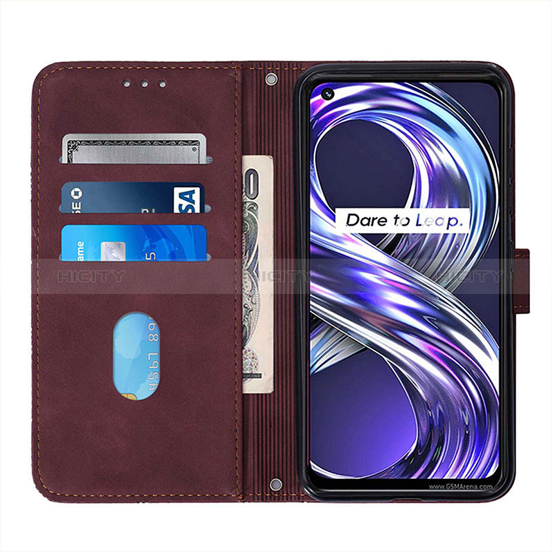 Handytasche Stand Schutzhülle Flip Leder Hülle Y02B für Realme 8i groß