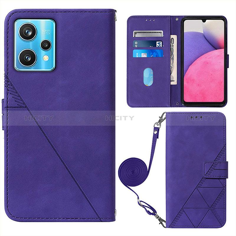 Handytasche Stand Schutzhülle Flip Leder Hülle Y02B für Realme 9 4G Violett