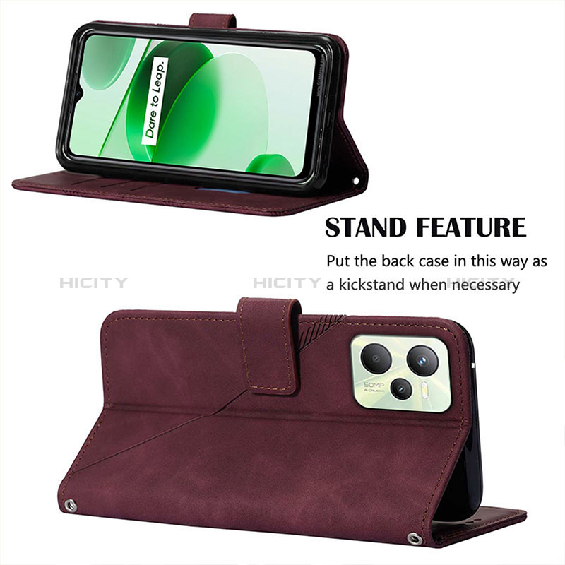 Handytasche Stand Schutzhülle Flip Leder Hülle Y02B für Realme C35