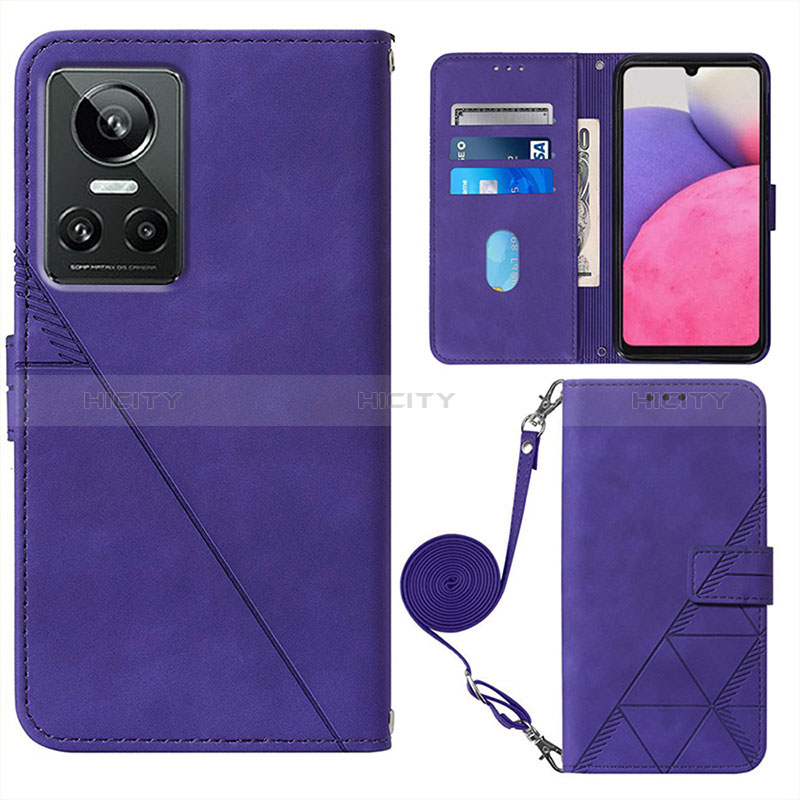 Handytasche Stand Schutzhülle Flip Leder Hülle Y02B für Realme GT Neo3 5G Violett