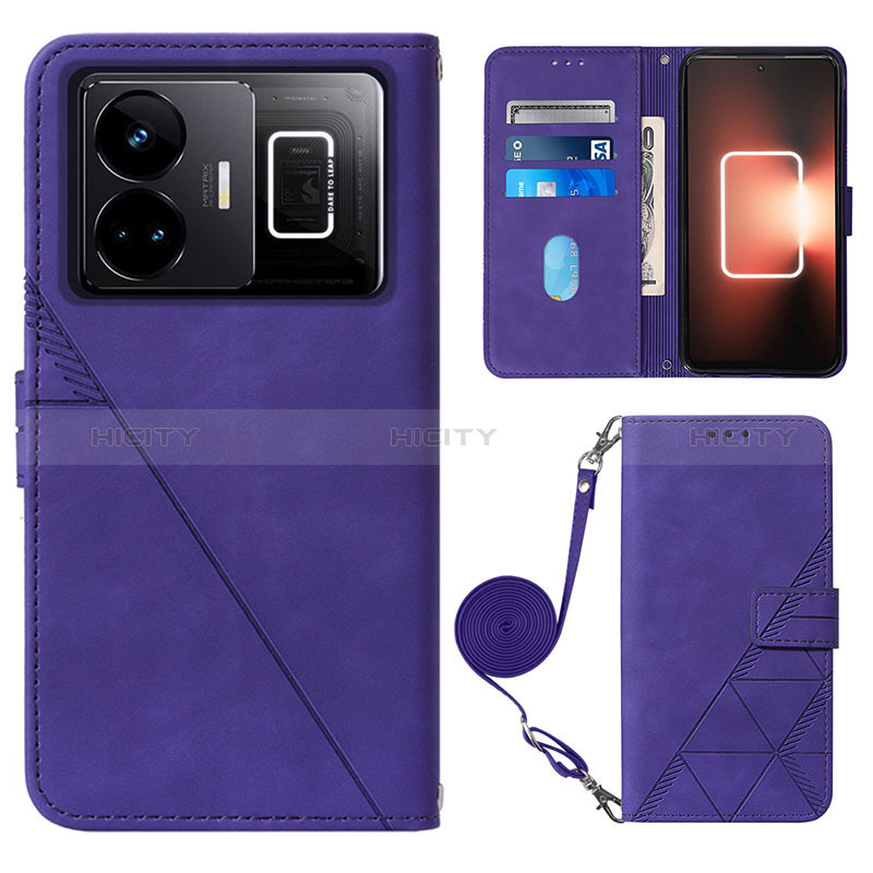 Handytasche Stand Schutzhülle Flip Leder Hülle Y02B für Realme GT Neo5 5G Violett