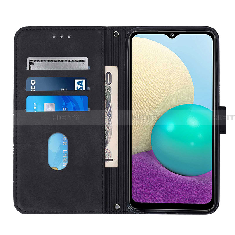 Handytasche Stand Schutzhülle Flip Leder Hülle Y02B für Samsung Galaxy A02 groß