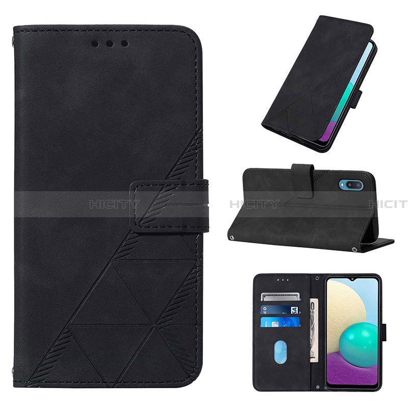 Handytasche Stand Schutzhülle Flip Leder Hülle Y02B für Samsung Galaxy A02 groß