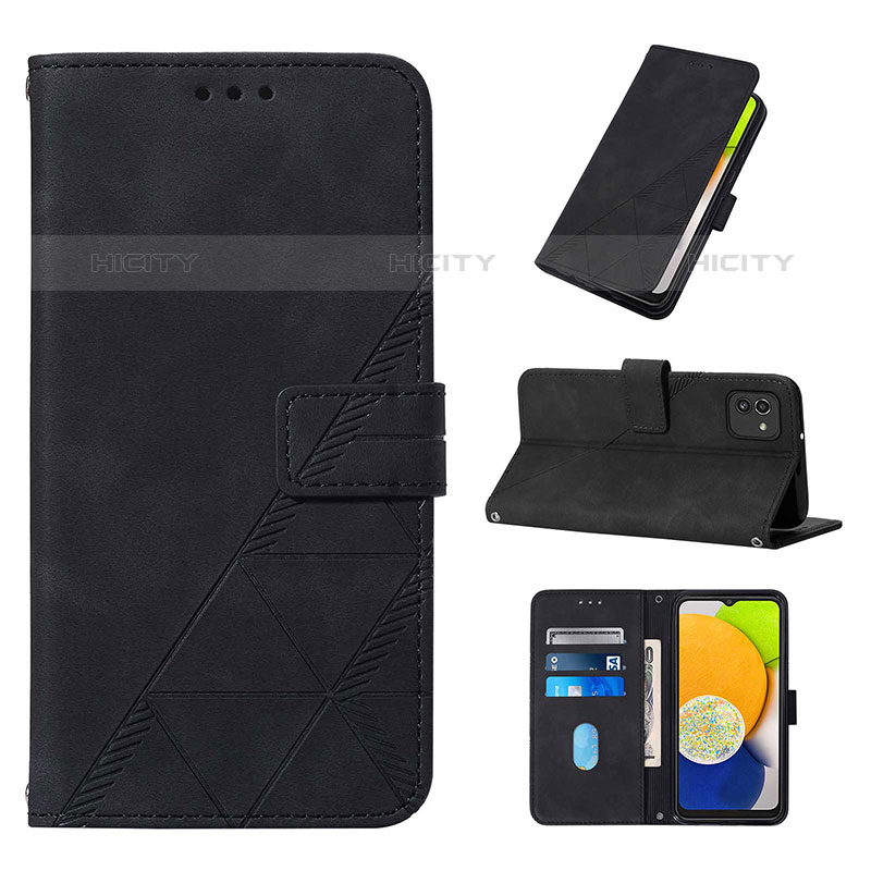 Handytasche Stand Schutzhülle Flip Leder Hülle Y02B für Samsung Galaxy A03 groß