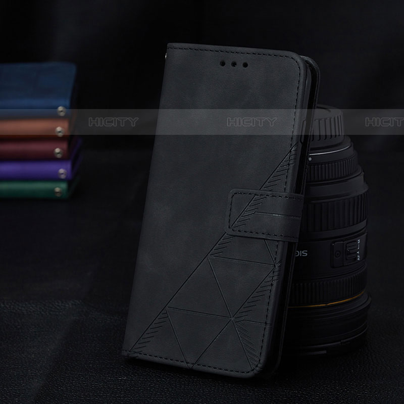 Handytasche Stand Schutzhülle Flip Leder Hülle Y02B für Samsung Galaxy A03s Schwarz