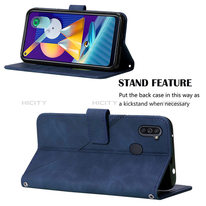 Handytasche Stand Schutzhülle Flip Leder Hülle Y02B für Samsung Galaxy A11 groß