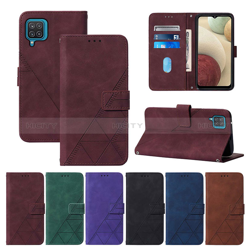 Handytasche Stand Schutzhülle Flip Leder Hülle Y02B für Samsung Galaxy A12 Nacho