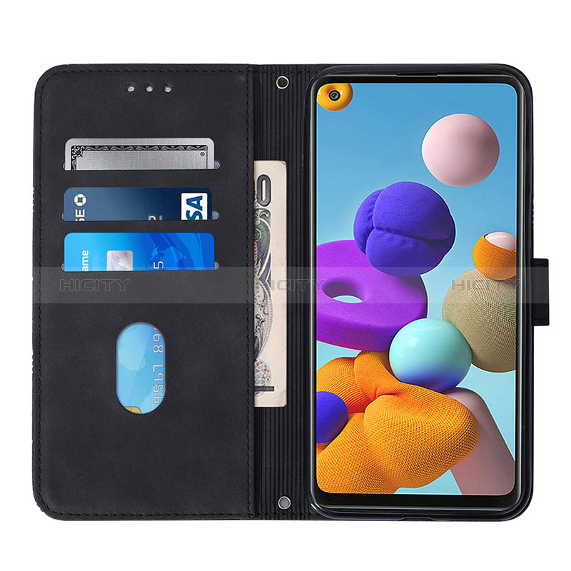 Handytasche Stand Schutzhülle Flip Leder Hülle Y02B für Samsung Galaxy A21s