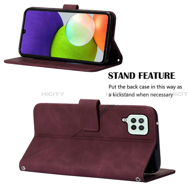 Handytasche Stand Schutzhülle Flip Leder Hülle Y02B für Samsung Galaxy A22 4G