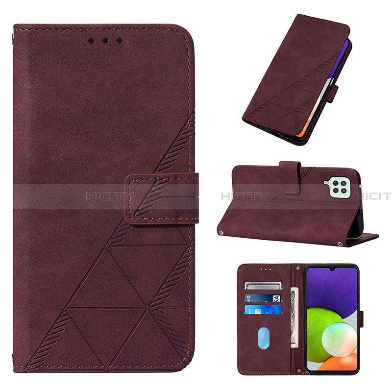 Handytasche Stand Schutzhülle Flip Leder Hülle Y02B für Samsung Galaxy A22 4G