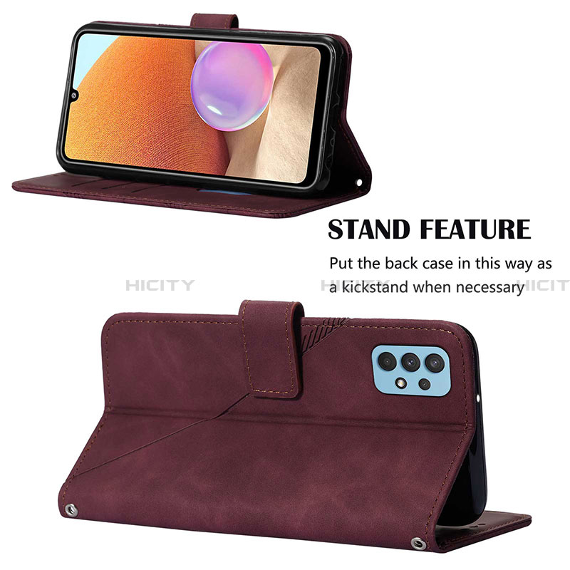 Handytasche Stand Schutzhülle Flip Leder Hülle Y02B für Samsung Galaxy A32 5G