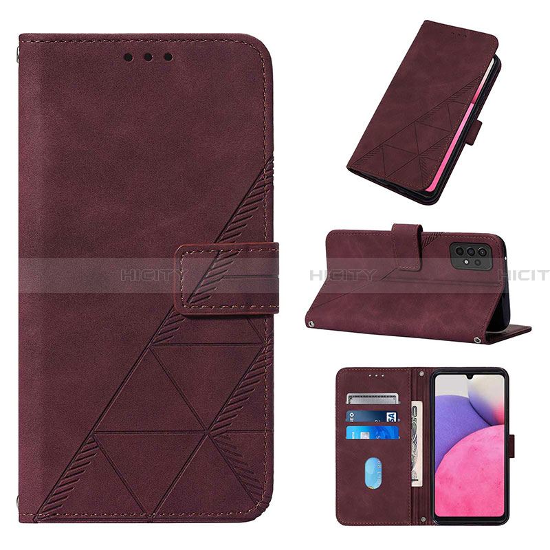 Handytasche Stand Schutzhülle Flip Leder Hülle Y02B für Samsung Galaxy A33 5G groß