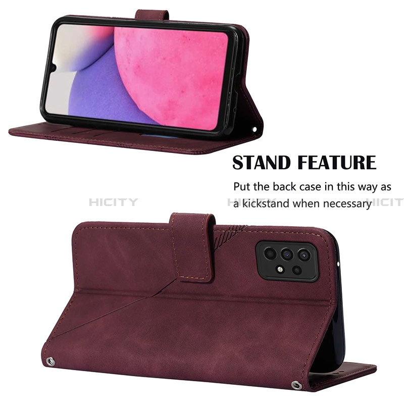 Handytasche Stand Schutzhülle Flip Leder Hülle Y02B für Samsung Galaxy A33 5G groß