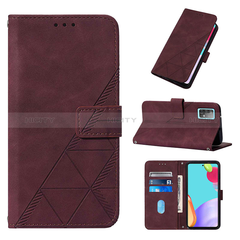 Handytasche Stand Schutzhülle Flip Leder Hülle Y02B für Samsung Galaxy A52s 5G groß