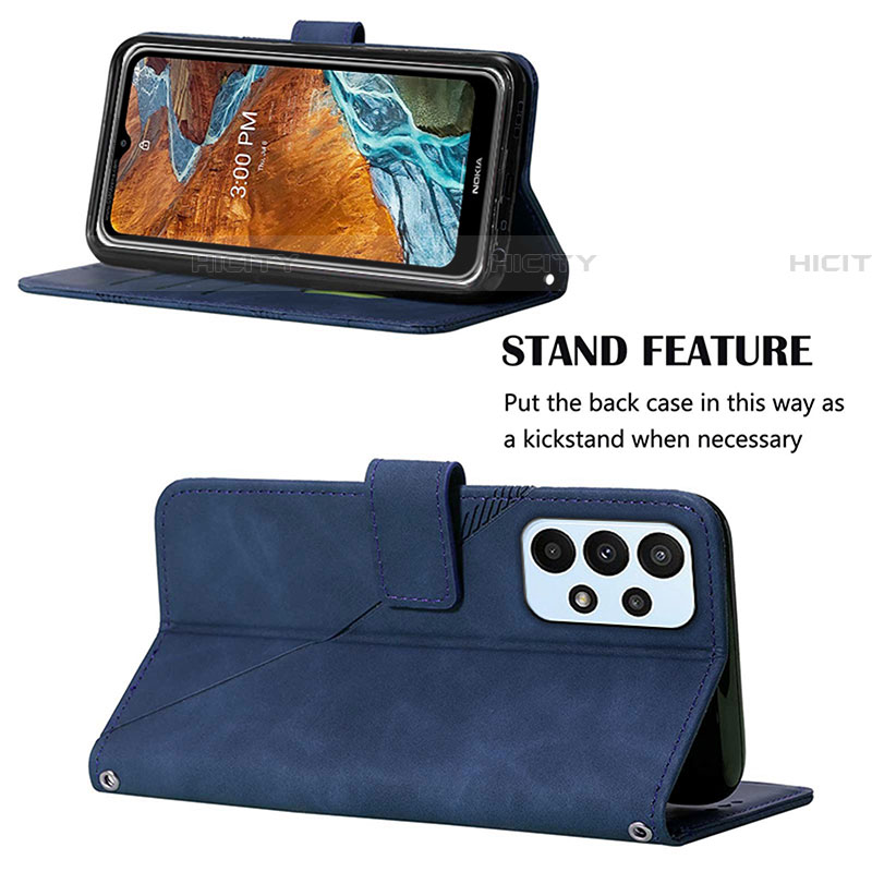 Handytasche Stand Schutzhülle Flip Leder Hülle Y02B für Samsung Galaxy A73 5G