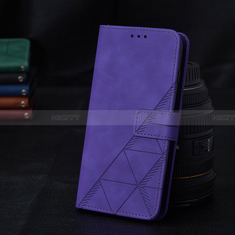 Handytasche Stand Schutzhülle Flip Leder Hülle Y02B für Samsung Galaxy F02S SM-E025F Violett Plus