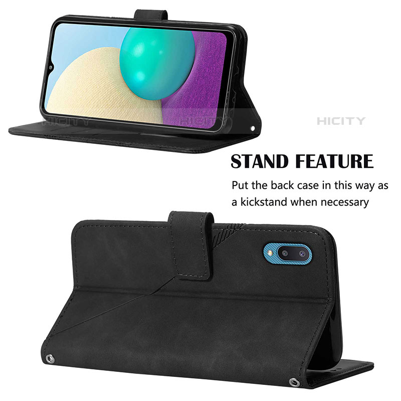 Handytasche Stand Schutzhülle Flip Leder Hülle Y02B für Samsung Galaxy M02