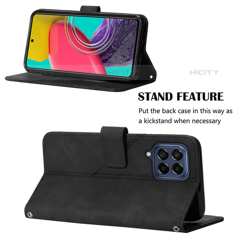 Handytasche Stand Schutzhülle Flip Leder Hülle Y02B für Samsung Galaxy M33 5G groß