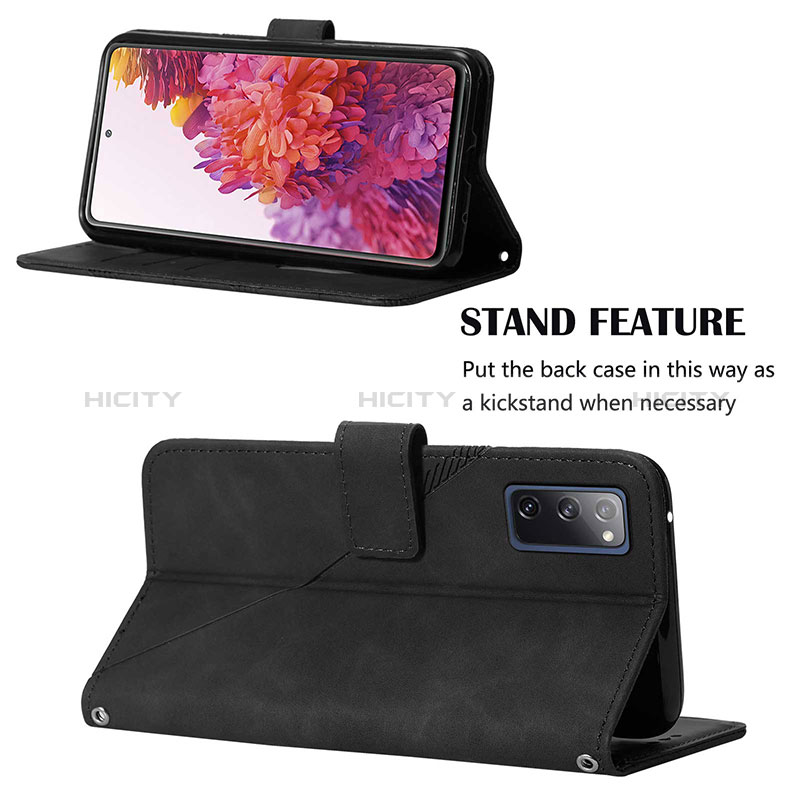 Handytasche Stand Schutzhülle Flip Leder Hülle Y02B für Samsung Galaxy S20 FE 4G groß