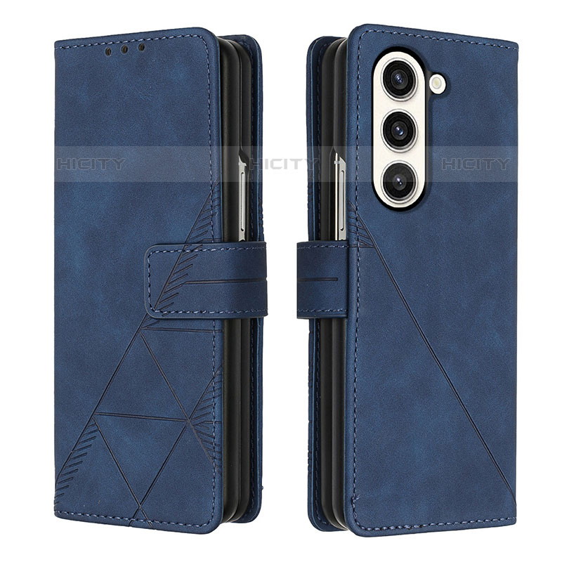 Handytasche Stand Schutzhülle Flip Leder Hülle Y02B für Samsung Galaxy Z Fold5 5G