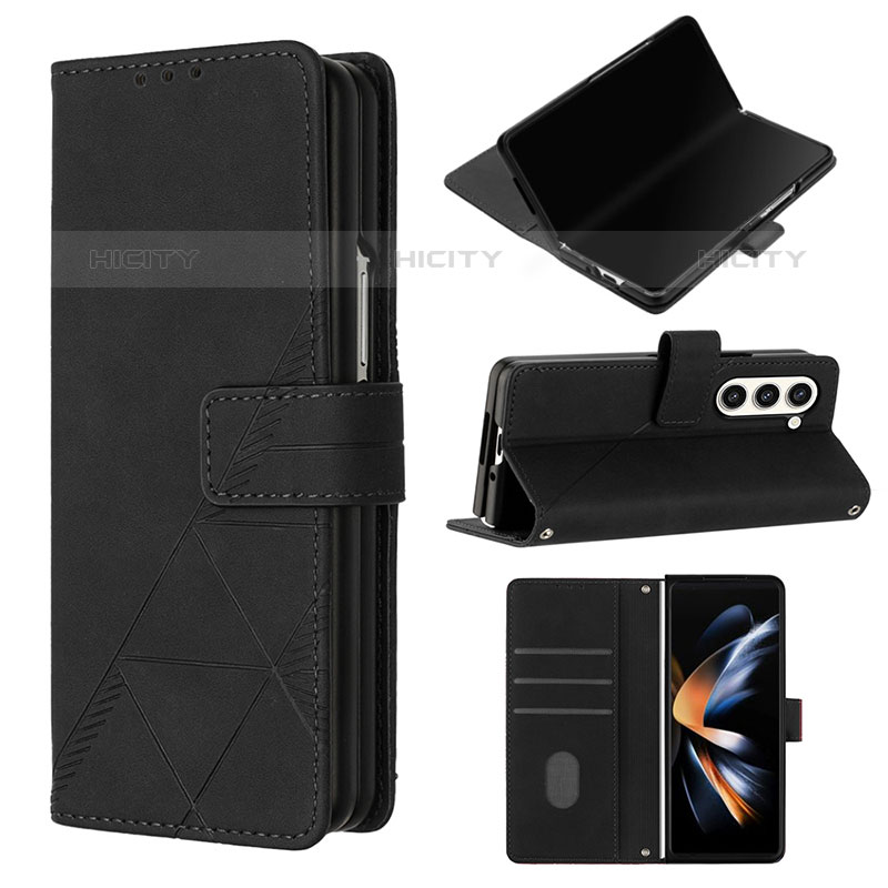 Handytasche Stand Schutzhülle Flip Leder Hülle Y02B für Samsung Galaxy Z Fold5 5G