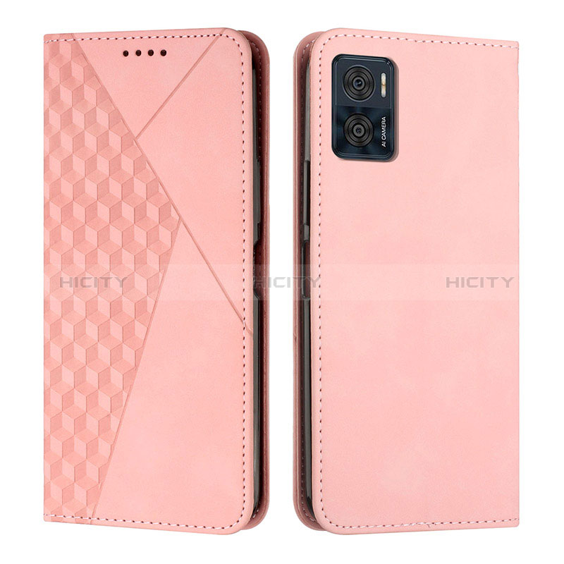 Handytasche Stand Schutzhülle Flip Leder Hülle Y02X für Motorola Moto E22 Rosegold Plus