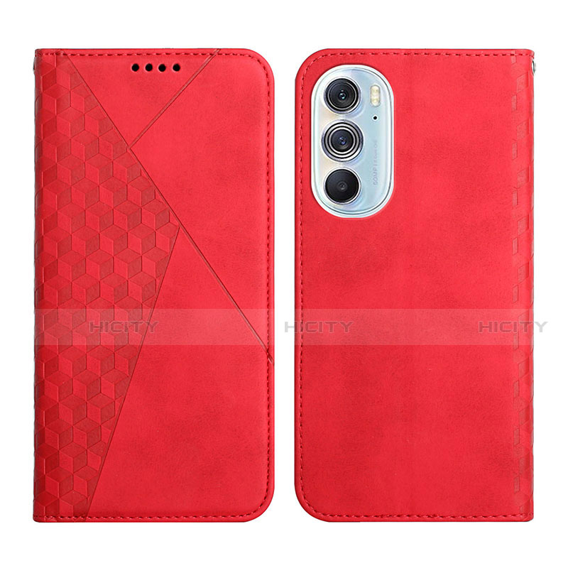 Handytasche Stand Schutzhülle Flip Leder Hülle Y02X für Motorola Moto Edge 30 Pro 5G Rot Plus