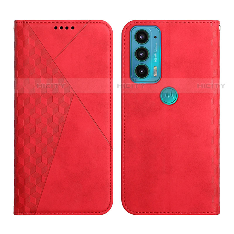 Handytasche Stand Schutzhülle Flip Leder Hülle Y02X für Motorola Moto Edge Lite 5G Rot Plus