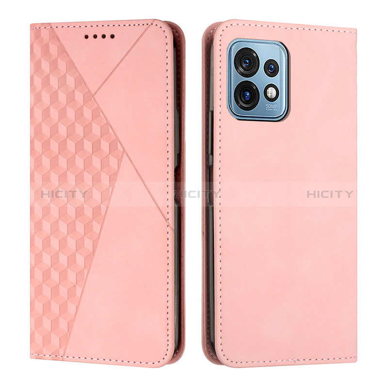 Handytasche Stand Schutzhülle Flip Leder Hülle Y02X für Motorola Moto Edge Plus (2023) 5G Rosegold Plus