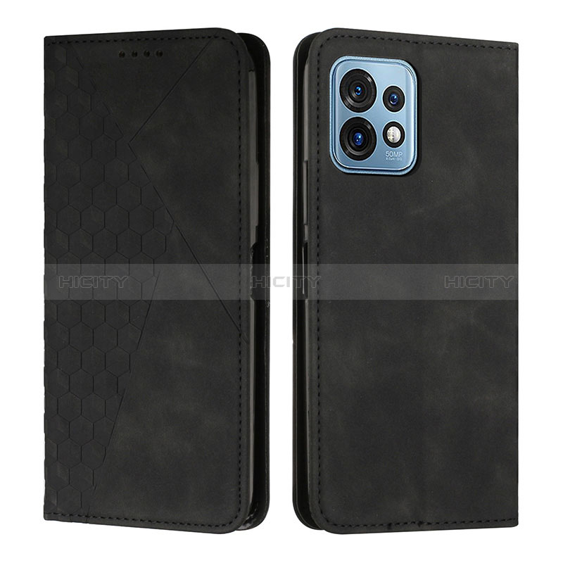 Handytasche Stand Schutzhülle Flip Leder Hülle Y02X für Motorola Moto Edge Plus (2023) 5G Schwarz