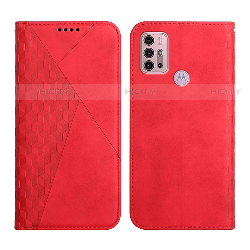 Handytasche Stand Schutzhülle Flip Leder Hülle Y02X für Motorola Moto G10 Rot