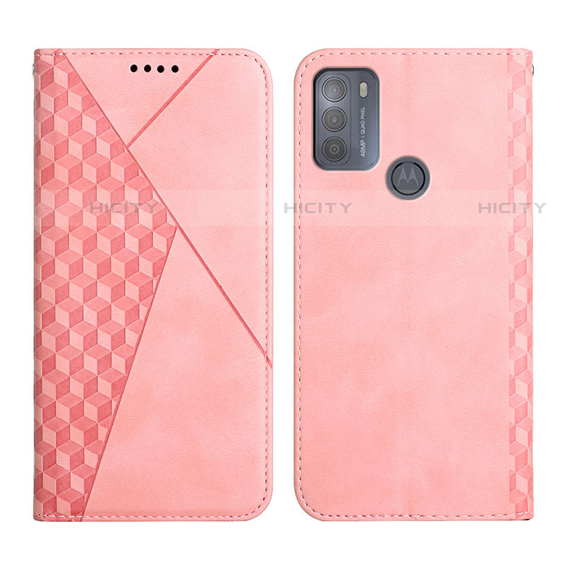 Handytasche Stand Schutzhülle Flip Leder Hülle Y02X für Motorola Moto G50 Rosegold