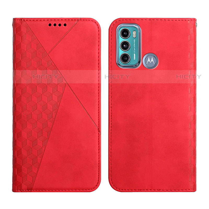 Handytasche Stand Schutzhülle Flip Leder Hülle Y02X für Motorola Moto G60 Rot