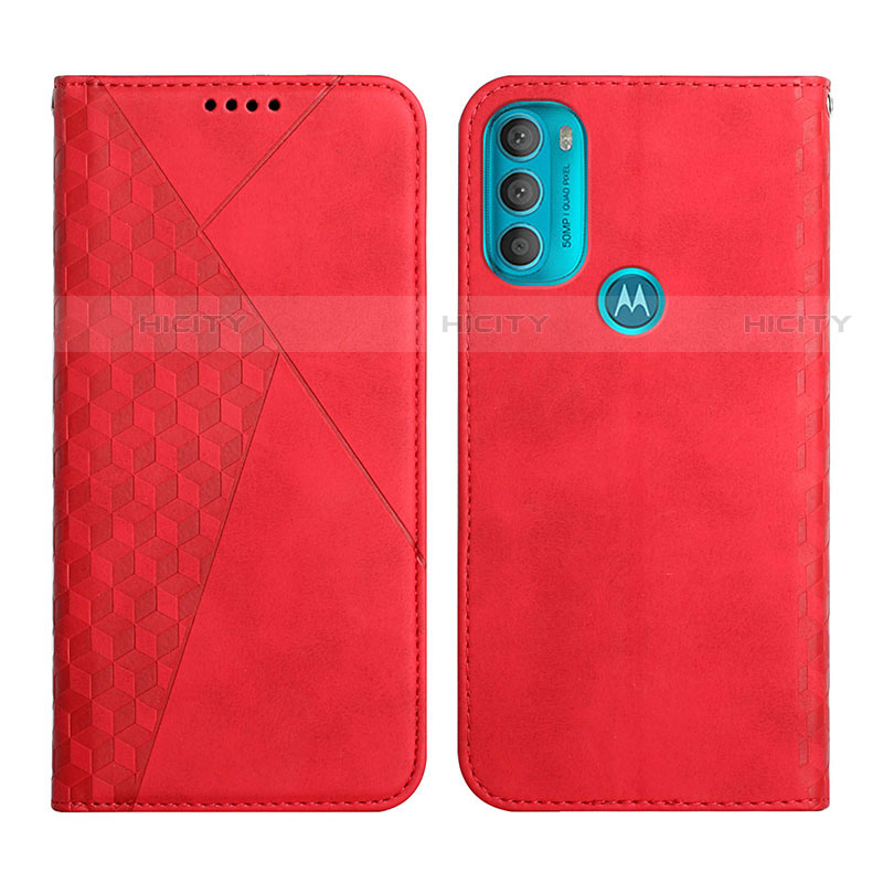 Handytasche Stand Schutzhülle Flip Leder Hülle Y02X für Motorola Moto G71 5G Rot