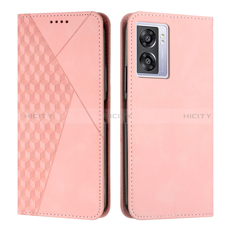 Handytasche Stand Schutzhülle Flip Leder Hülle Y02X für Oppo A57 5G Rosegold