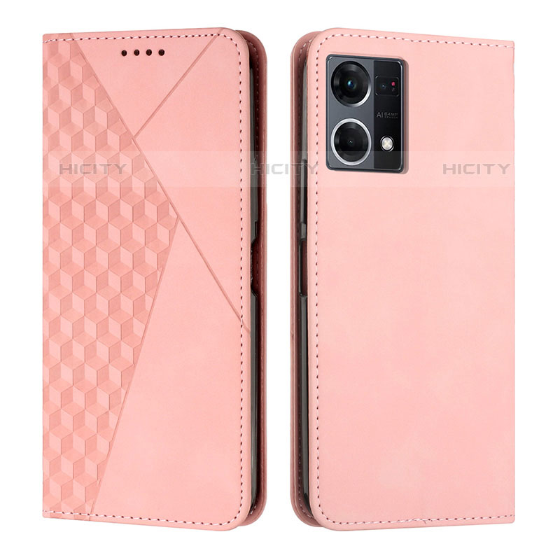 Handytasche Stand Schutzhülle Flip Leder Hülle Y02X für Oppo F21s Pro 4G Rosegold Plus