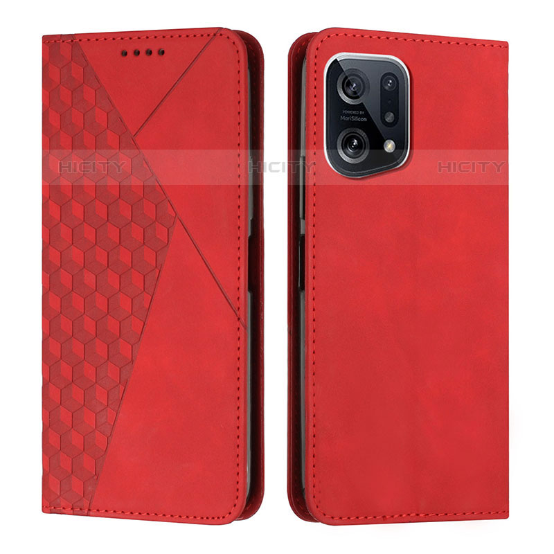 Handytasche Stand Schutzhülle Flip Leder Hülle Y02X für Oppo Find X5 Pro 5G Rot