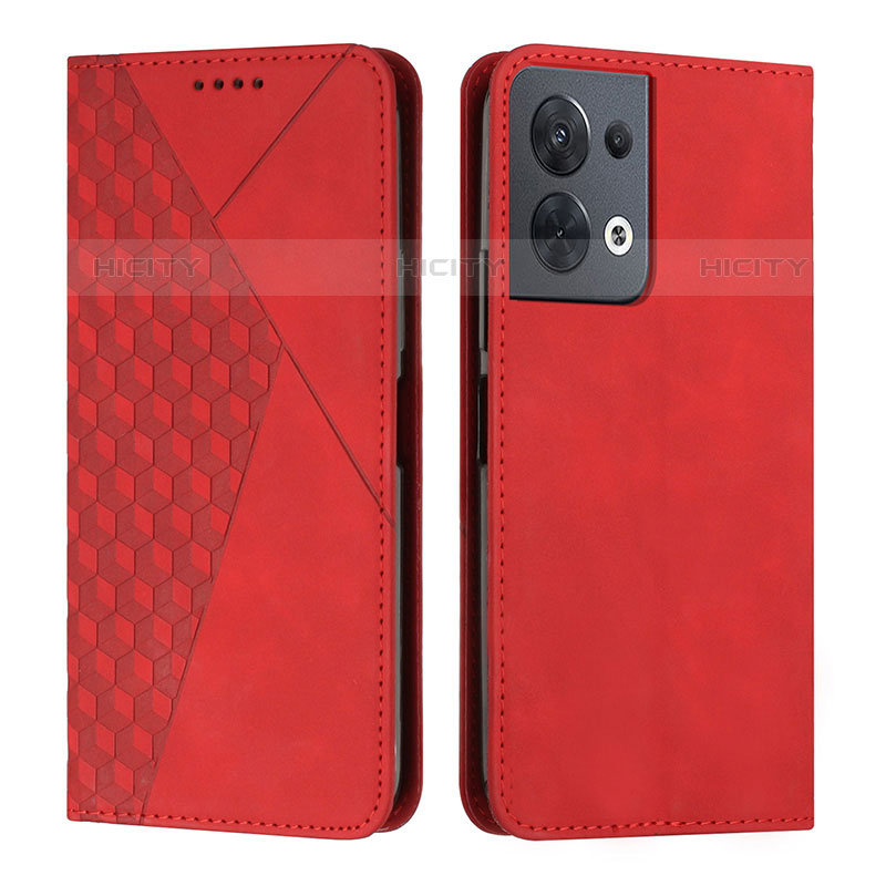 Handytasche Stand Schutzhülle Flip Leder Hülle Y02X für Oppo Reno8 5G Rot