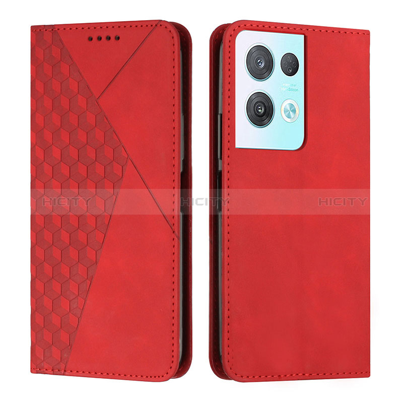 Handytasche Stand Schutzhülle Flip Leder Hülle Y02X für Oppo Reno9 Pro+ Plus 5G Rot