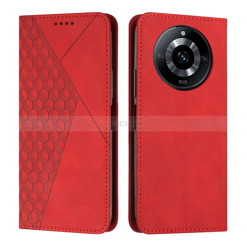 Handytasche Stand Schutzhülle Flip Leder Hülle Y02X für Realme 11 Pro+ Plus 5G Rot Plus