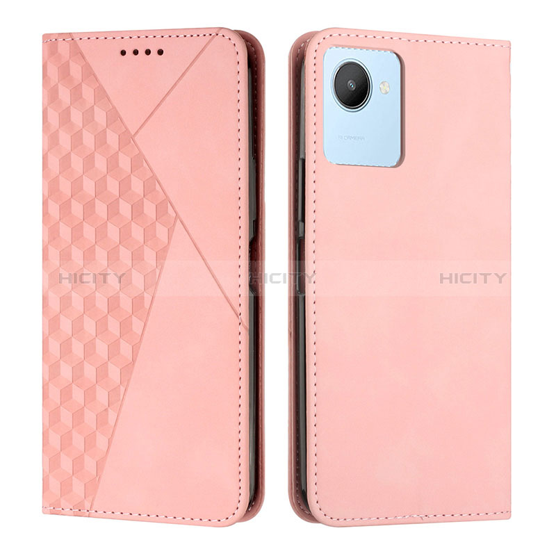 Handytasche Stand Schutzhülle Flip Leder Hülle Y02X für Realme C30 Rosegold