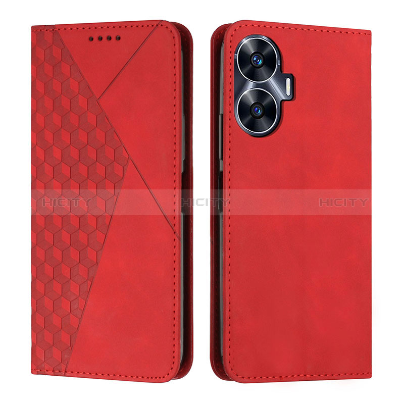 Handytasche Stand Schutzhülle Flip Leder Hülle Y02X für Realme C55 Rot