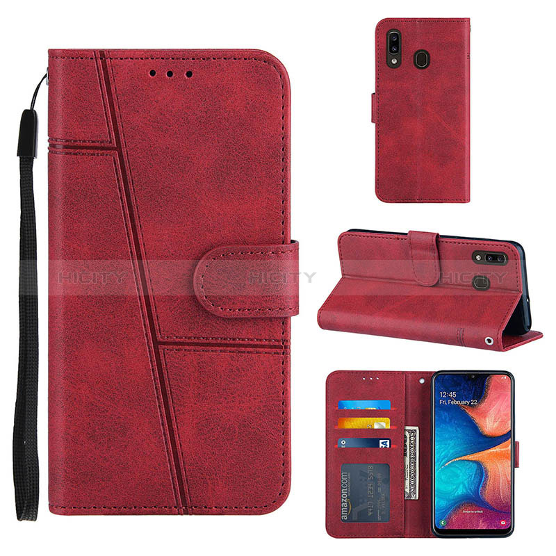 Handytasche Stand Schutzhülle Flip Leder Hülle Y02X für Samsung Galaxy A20