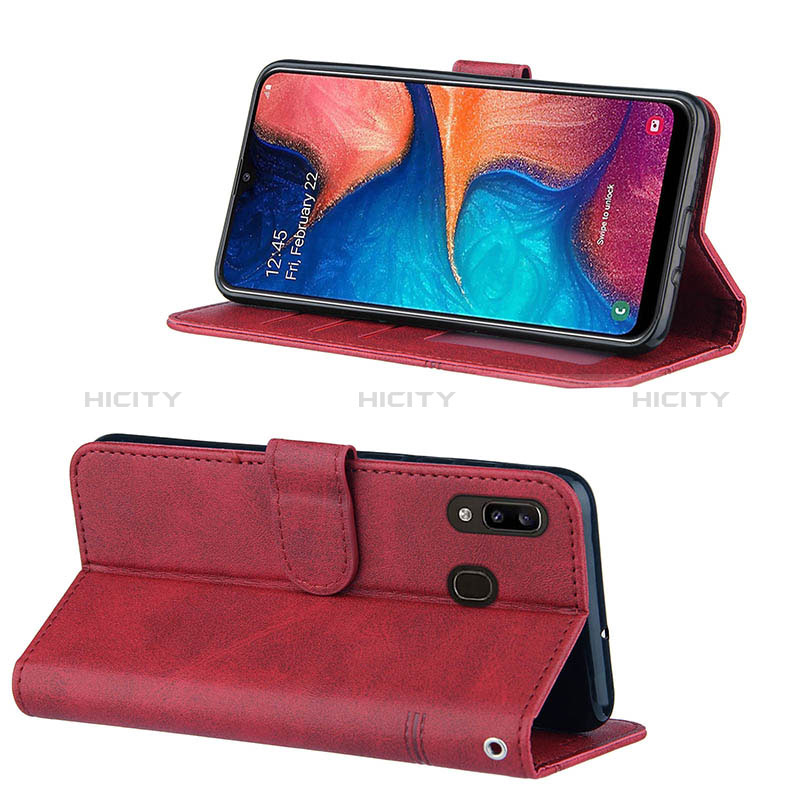 Handytasche Stand Schutzhülle Flip Leder Hülle Y02X für Samsung Galaxy A20